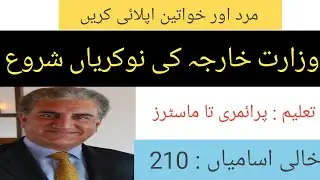 Ministry Of Foreign Affairs Jobs 2021 || MOFA Jobs 2021 Application Form Download || Sub New Jobs