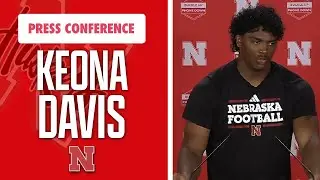 Nebraska Football DL Keona Davis meets with the media on Monday I Huskers I GBR