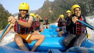 River Rafting in Rishikesh || Outbound Adventure || Marine drive to Nim beach ||