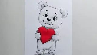 How to draw Cute Teddy Bear Step-by-step | Easy Drawing tutorial for beginners 