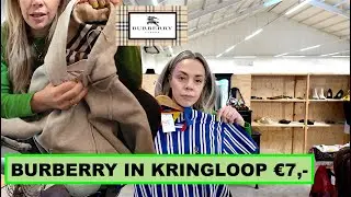 SPECIALE VINTAGE AFDELING ONTDEKT in de KRINGLOOP en BURBERRY HOODIE gevonden voor &euro;7,-