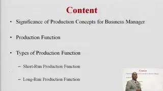 Production Concepts & Analysis