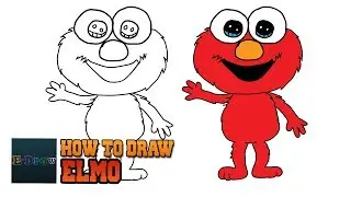 How to Draw Elmo Easy Drawings Step by Step ELMO from SESAME STREET Como Dibujar a Elmo Tutorial