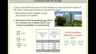 Proportionality and Constant Rate of Change
