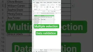 Select MULTIPLE Items in Excel Dropdown | Easy VBA Trick (Data Validation Hack) #exceltips #excel