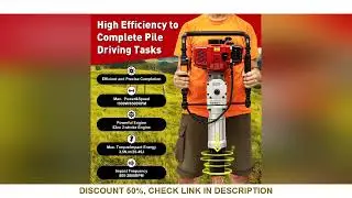 2.3HP 52CC Gas Powered T-Post Driver Piling Fence Push Pile Gasoline Engine Set
