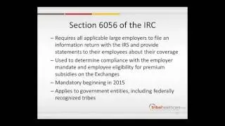 IRS Reporting Requirements for Tribal Employers under the Affordable Care Act