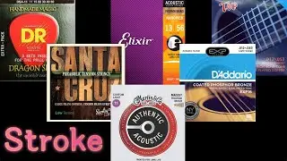 [Stroke] Guitar Strings TEST / Martin, Elixir, D'Addario, Santa Cruz, Dragon Skin TOP