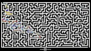 Maze Puzzle Challenge with Animated Solution | Difficulty Level 5 | Maze Game No. 42