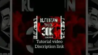 Tutorial video Discription link | kutoosan thugs 30K subscribers | #kutoosanthugs #shorts