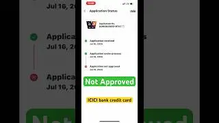ICICI Bank Credit Card Not Approved How to Check Applications Status 😭#shorts #trending #viral 😭