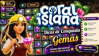 Gemas e Geodos Dicas de Conquista Coral Island