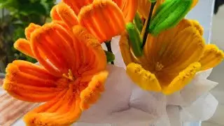 Let’s Make Beautiful Pipe Cleaner Flower🌼| DIY Handmade Pipe Cleaner Flower #pipecleanercraft 