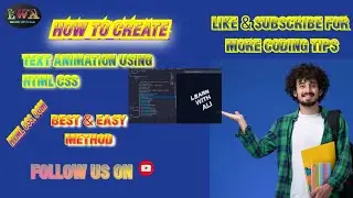Rotating text animation using HTML CSS Animated text effect step by step guide tutorial #javascript