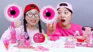 Pink Dessert Candy Marshmallow Jelly Mukbang DONA