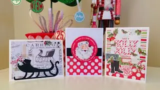 Simple Stories Simple Vintage North Pole Paper Collection Christmas Cards, 10 Cards 1 Kit