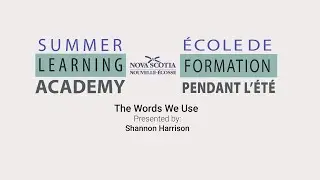 The Words we Use
