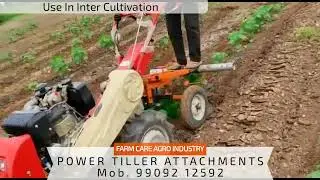 VST 9HP IGNITO Tiller Attachments Use In Inter Cultivation #9hp #vst #tiller #weeder #attachment