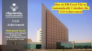 Generating Course Learning Outcomes (CLOs) Achievement report using Excel file