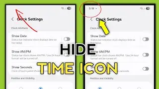 Hide Time In Status Bar Samsung | Samsung Me Status Bar Se Time Kaise Hataye