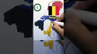 Belgium flag map drawing 🇧🇪 | Kaarttekening van de Belgische vlag | Carte du drapeau Belge