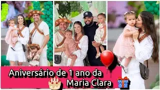 Cantor Mano Walter e Débora Silva comemoram o Aniversário de 1 Ano da filha Maria Clara