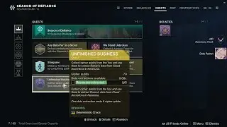Unfinished business step 3/13 - DETERMINISTIC CHAOS EXOTIC! - Destiny2 Lightfall Exotic