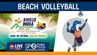 LIVE -  Volleyball - Khelo India Beach Games 2025, Diu | Doordarshan Sports
