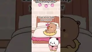dudu sliping 😍#shorts  #bearorpanda #holi  #animation #bubududu #peachugomu #milkmocha #cute