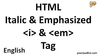 HTML Italic Tag | Emphasized Tag
