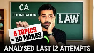 Most Important Topics with Questions for CA Foundation Law Jan 26 || ABC Analysis