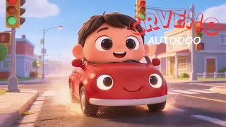 BRM BRM Crveni Auto Vozi  BI BII🚗🎶 | Crveni Auto Vozi Gradom Vesela Dečja Pesmica za Decu i Bebe 🚗🔴