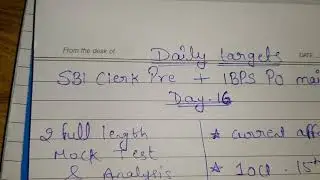 IBPS PO MAINS+SBI CLERK PRE Daily Targets Day -16 #banking #bankexams @NIMISHA BANSAL  @Adda247