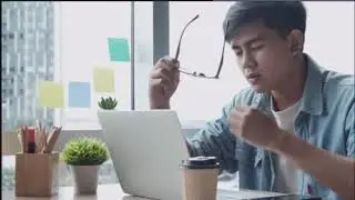 Young Man Working On His Laptop Stock Footage | Free No Copyright 4K Stock Footage | Creative Common