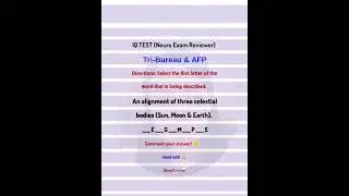 IQ TEST || NEURO EXAM REVIEWER FOR AFP AND TRI-BUREAU APPLICANTS || YHANG DELA CRUZ #shorts