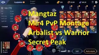 Mir4 PvP. Arbalist vs Warrior class PvP at secret peak.