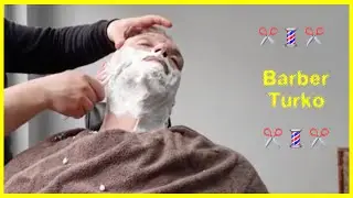 Relaxing Wet Shave and Massage asmr Barber Turko