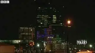 Tetris Played On Side Of Building 2014 Philadelphia