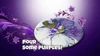 Fabulous Purple Fluid Art Flowers| Easy Pouring Technique!