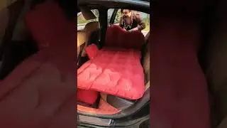Car Travel Inflatable Car Bed Mattress with Two Air Pillows, Car Air Pump Multicolor || #shorts
