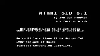 Atari 8bit - POKEY . Noisy Pillars (tune2) by Jeroen Tel.  1987 Manics of Noise.