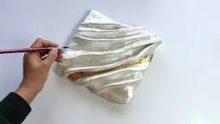 My First Modern Plaster Art with Metal Mesh & Plaster Bandage | Stunning Luxurious Artwork 😍