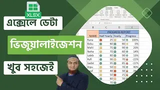 MS Excel Data Visualization Bangla Tutorial Icon Sets| Calculate Increase Decrease Percentage