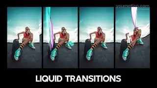 Liquid Transitions Pack | Fluid & Energetic Motion Graphic Overlays