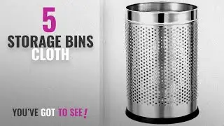 Top 10 Storage Bins Cloth [2018]: King International Stainless Steel Perforated Open Dustbin (10l)