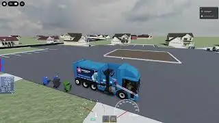Republic services garbage trucks on work 