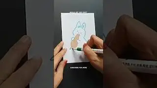 Cute Bunny with Carrot Drawing Step by Step #drawing #art #shorts #trending