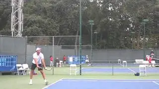Ivo Karlovic Serve a point at Sacramento Natomas Challenger Johnnyblazed.com Oct4,2011 point1of3