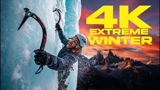 WINTER MOUNTAINS in 4K ❄️ Extreme Alpine Surfing & Climbers | 3.5 Hours of Pure Escape#travel #viral