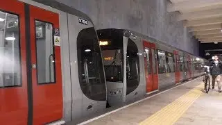RET Metro 2*Type HSG3 vertrekt op station Blijdorp richting Slinge